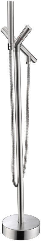 Havasu 2-Handle Claw Foot Tub Faucet with Hand Shower in Brushed Nickel