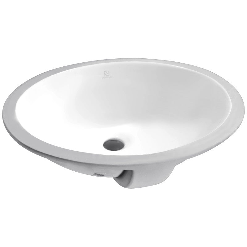 Lanmia Series 19.5 in. Ceramic Undermount Sink Basin in White