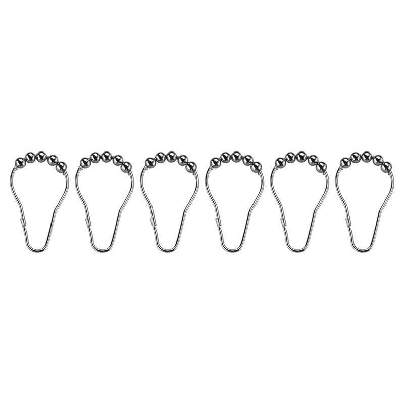 ANZZI 48-88 Inches Shower Curtain Rod with Shower Hooks in Brushed Nickel | Adjustable Tension Shower Doorway Curtain Rod | Rust Resistant No Drilling Anti-Slip Bar for Bathroom | AC-AZSR88BN