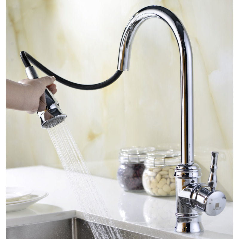 VANGUARD Undermount 30 in. Single Bowl Kitchen Sink with Sails Faucet in Polished Chrome