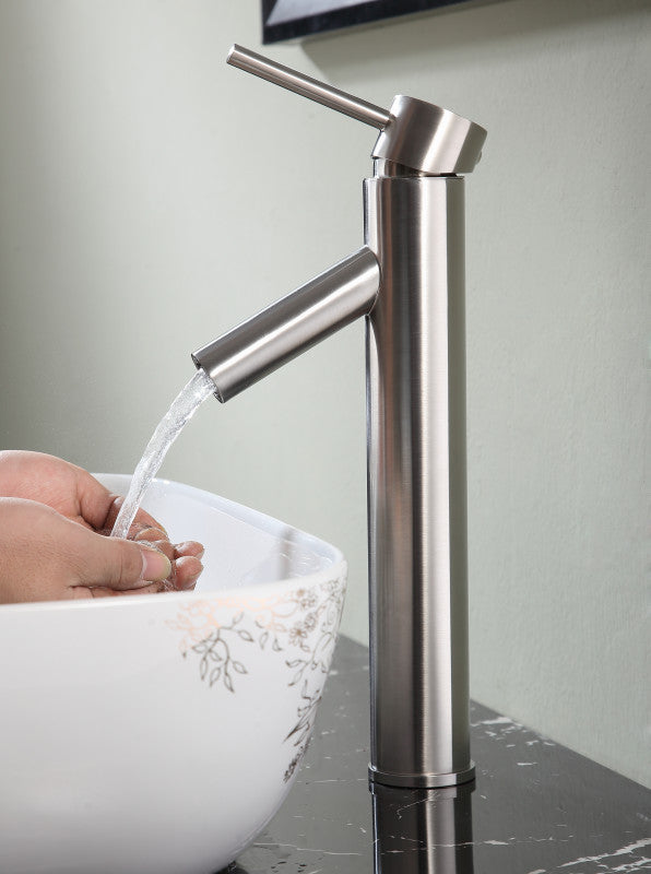 Valle Single Hole Single Handle Bathroom Faucet in Brushed Nickel
