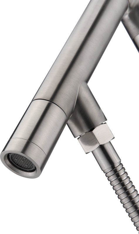 Havasu 2-Handle Claw Foot Tub Faucet with Hand Shower in Brushed Nickel