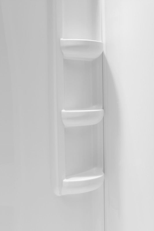 Vasu 60 in. x 36 in. x 74 in. 3-piece DIY Friendly Alcove Shower Surround in White