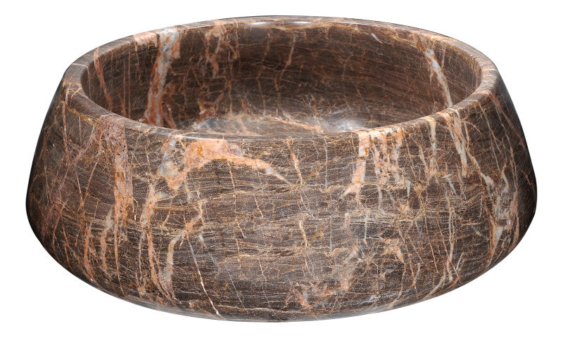 Janna Natural Stone Vessel in Khaki Coffee