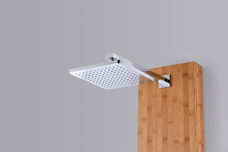 Mansion 60 in. Full Body Shower Panel with Heavy Rain Shower and Spray Wand in Natural Bamboo