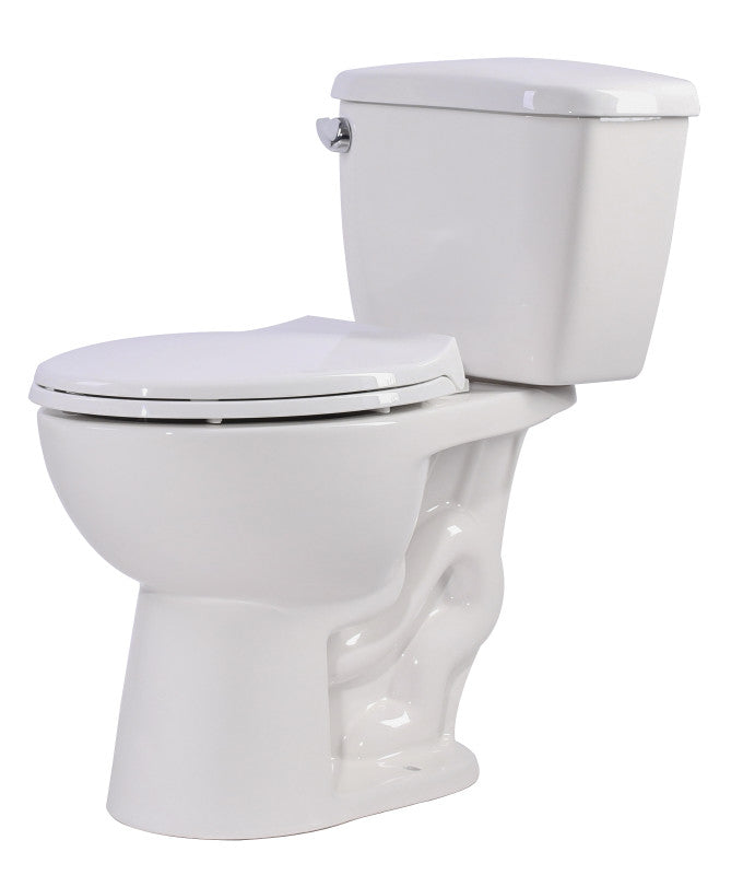 Author 2-piece 1.28 GPF Single Flush Elongated Toilet in White