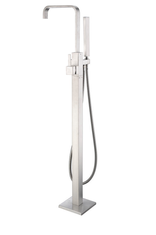 Victoria 2-Handle Claw Foot Tub Faucet with Hand Shower in Brushed Nickel