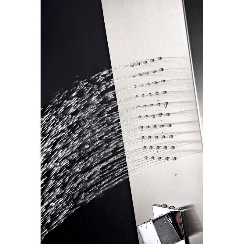 Expanse 57 in. Full Body Shower Panel with Heavy Rain Shower and Spray Wand in Brushed Steel