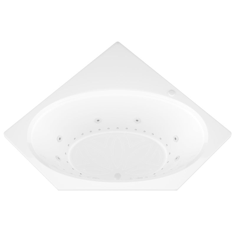 Atlantis Whirlpools Venus 60 x 60 Corner Air & Whirlpool Jetted Bathtub