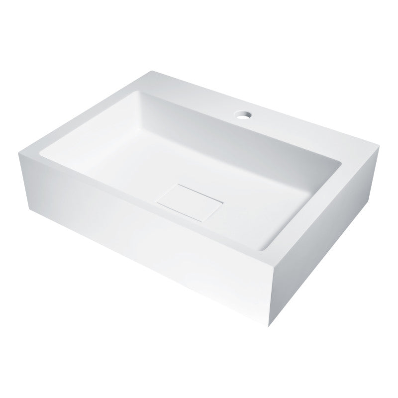 Alcea Vessel Sink in Matte White