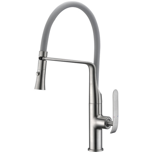 Accent Single Handle Pull-Down Sprayer Kitchen Faucet in Brushed Nickel