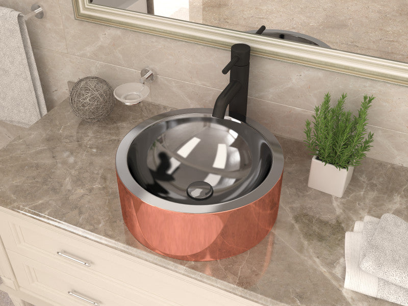 Arthur 16 in. Handmade Vessel Sink in Polished Nickel