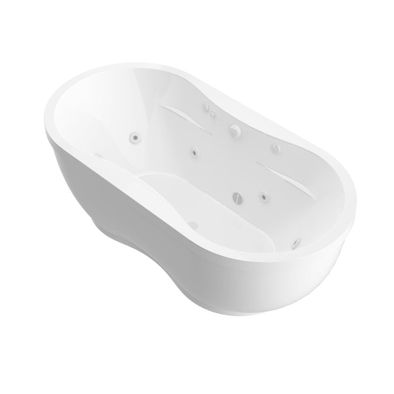 Atlantis Whirlpools Embrace 34 x 71 Oval Freestanding Whirlpool Jetted Bathtub