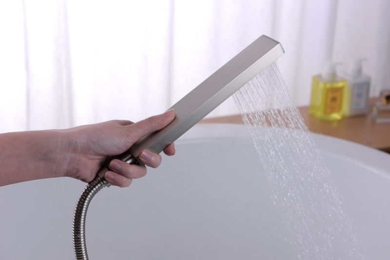 Victoria 2-Handle Claw Foot Tub Faucet with Hand Shower in Brushed Nickel