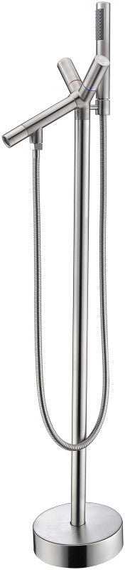 Havasu 2-Handle Claw Foot Tub Faucet with Hand Shower in Brushed Nickel