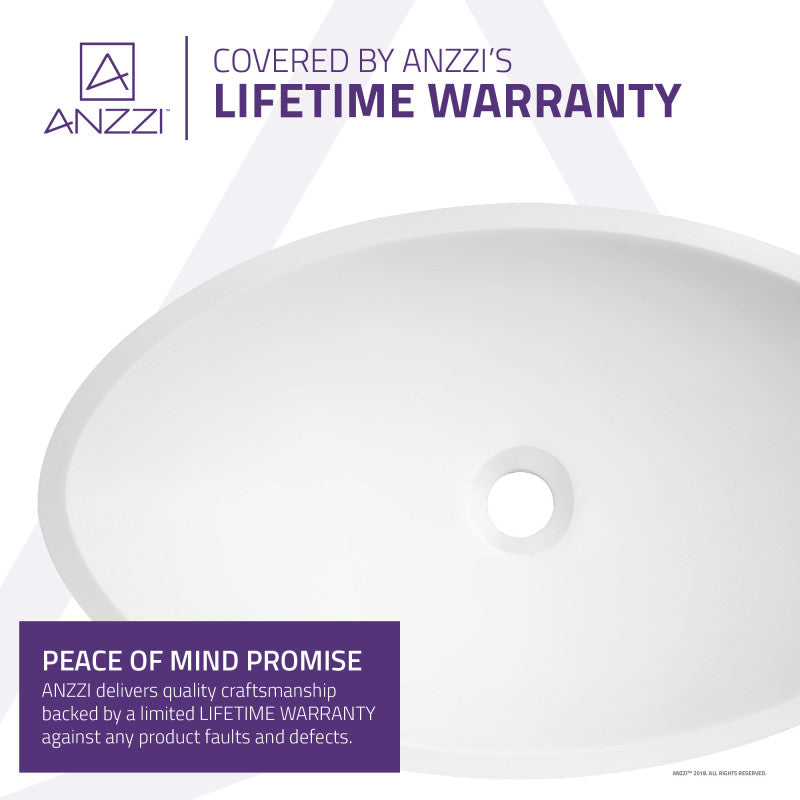 Achillies Solid Surface Vessel Sink in White