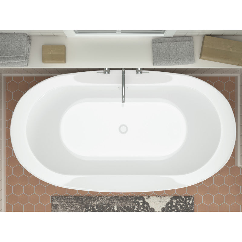 Atlantis Whirlpools Allure 36 x 66 Freestanding Tub with Center Drain