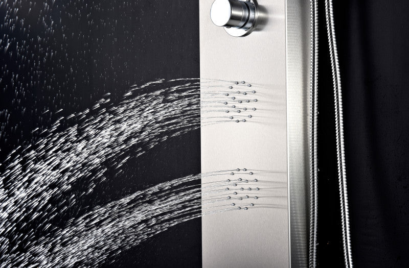 Mayor 64 in. Full Body Shower Panel with Heavy Rain Shower and Spray Wand in Brushed Steel