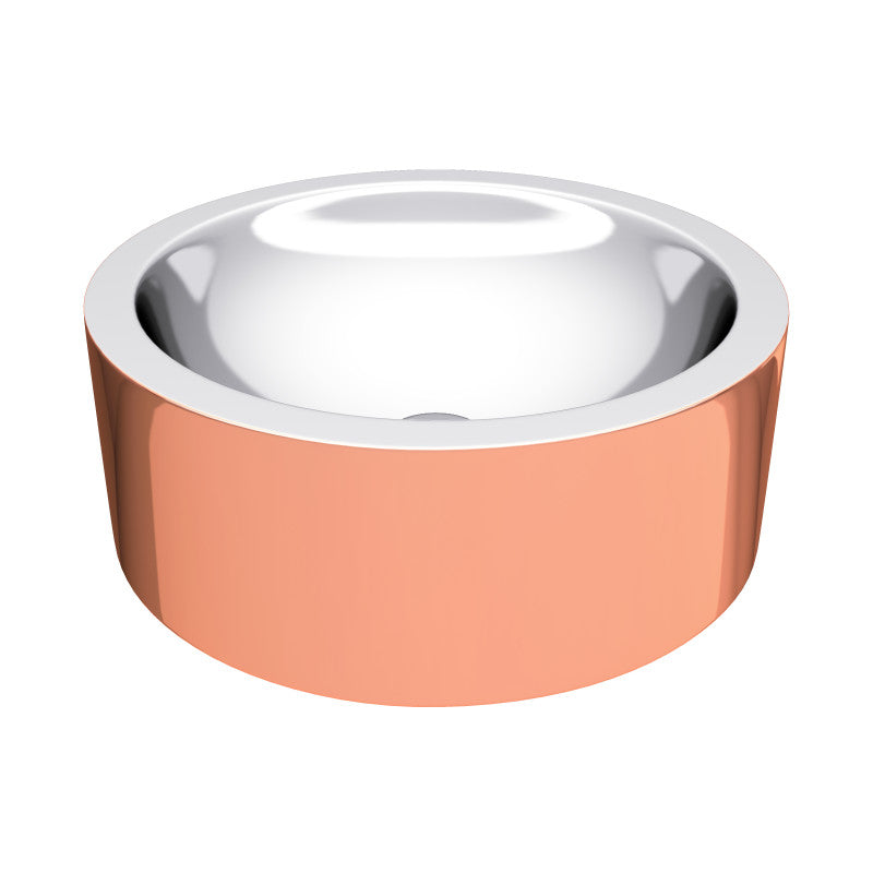 Titan 16 in. Handmade Vessel Sink in Polished Nickel