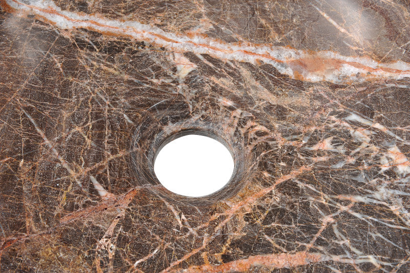 Janna Natural Stone Vessel in Khaki Coffee