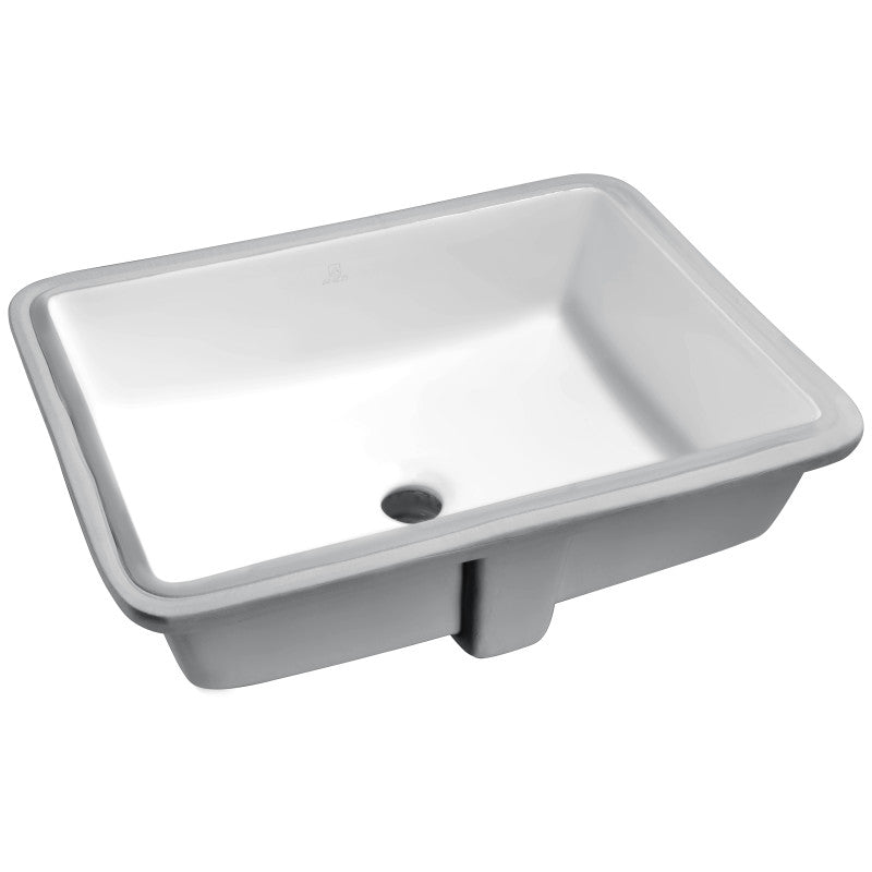 Dahlia Series 19.5 in. Ceramic Undermount Sink Basin in White