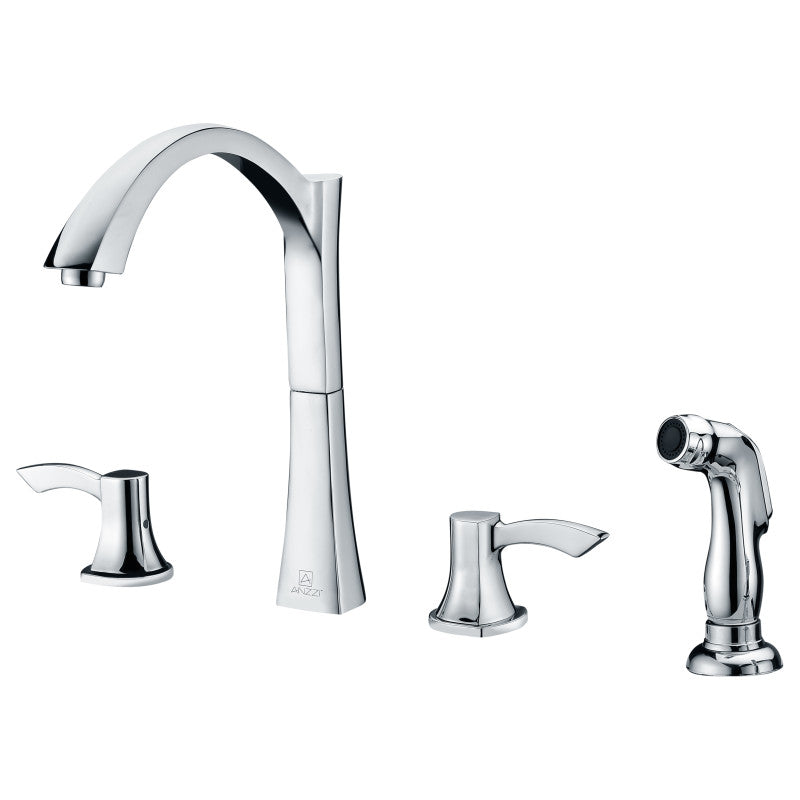Soave Series 2-Handle Standard Kitchen Faucet in Brushed Nickel