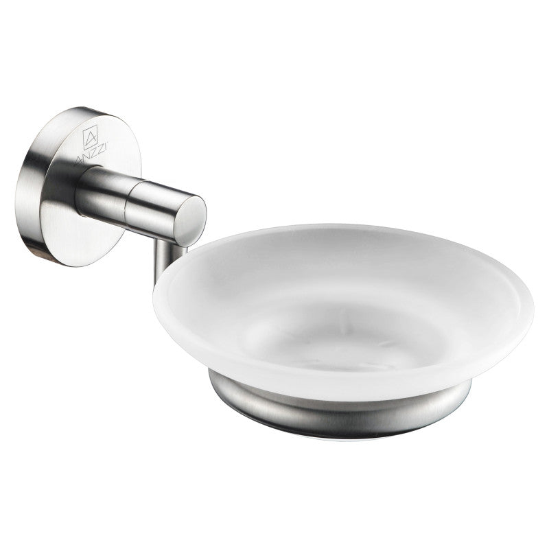 Caster Series Soap Dish in Brushed Nickel