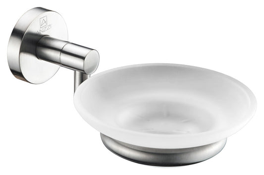 Caster Series Soap Dish in Brushed Nickel