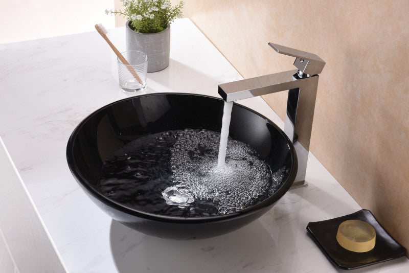 Makata Series Vessel Sink in Starlit Midnight