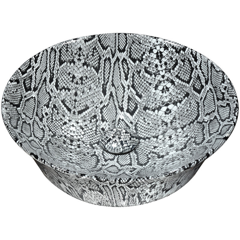 Diamond Back Crown Series Ceramic Vessel Sink in Diamond Back Finish
