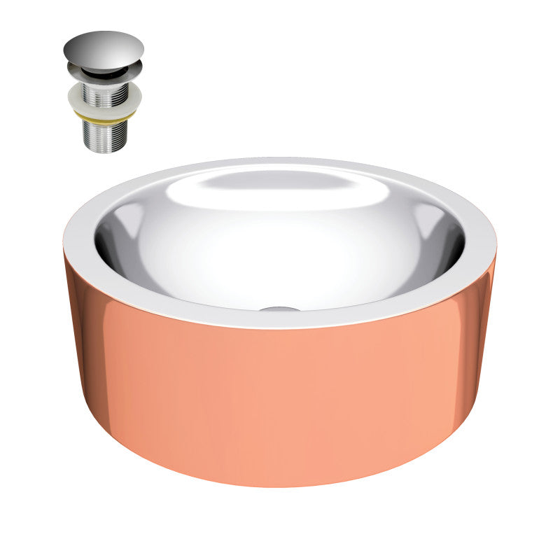 BS-006 - Arthur 16 in. Handmade Vessel Sink in Polished Nickel