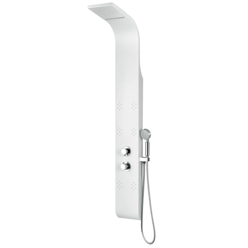 Swan 64 in. 6-Jetted Full Body Shower Panel with Heavy Rain Shower and Spray Wand in White