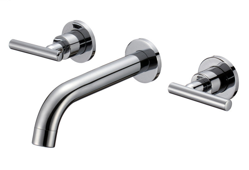 Protege 2-Handle Wall Mount Bathroom Faucet in Brushed Nickel