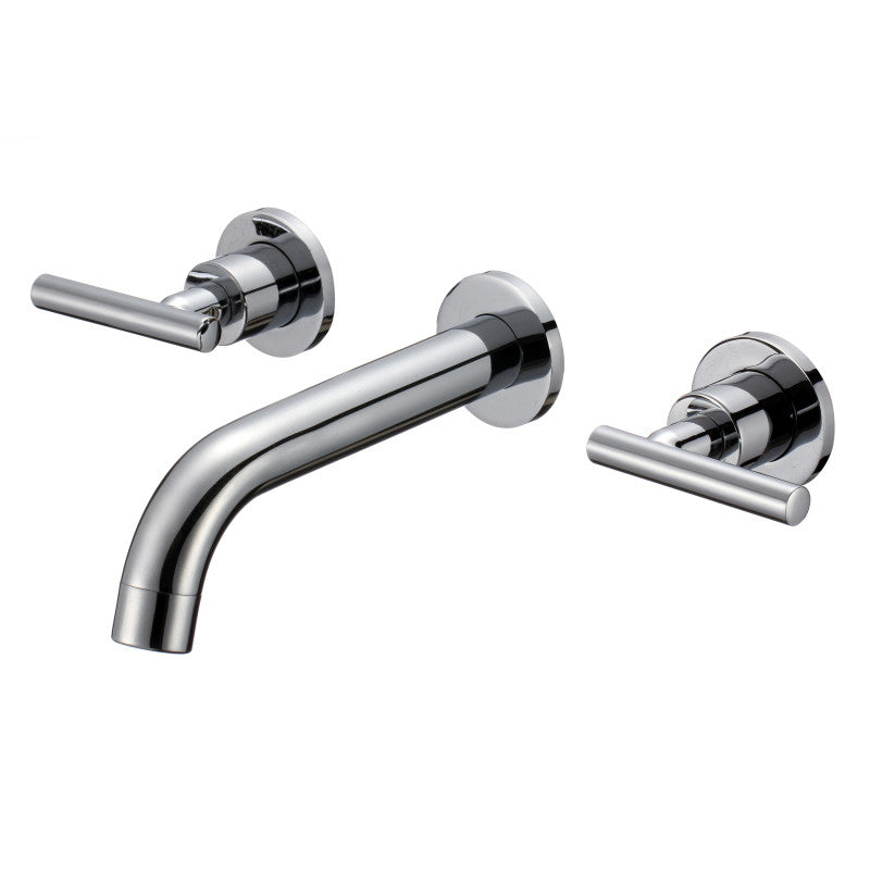 Protege 2-Handle Wall Mount Bathroom Faucet in Brushed Nickel