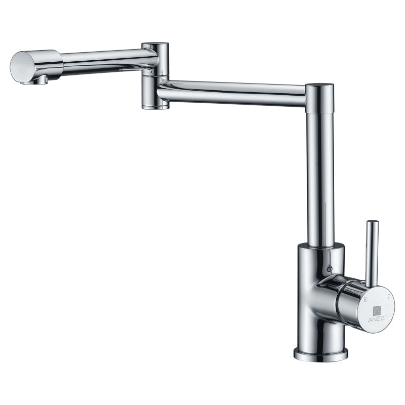 Manis Series Deck-Mounted Pot Filler in Polished Chrome