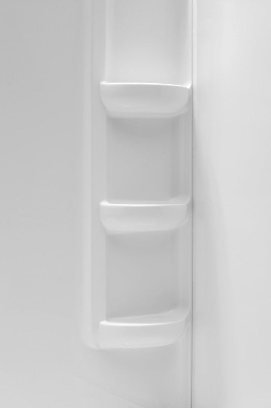 Vasu 60 in. x 36 in. x 60 in. 3-piece DIY Friendly Alcove Shower Surround in White