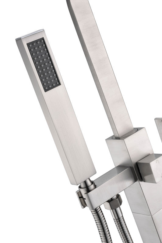 Victoria 2-Handle Claw Foot Tub Faucet with Hand Shower in Brushed Nickel