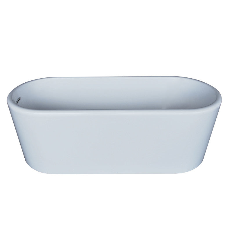 Atlantis Whirlpools Enza 28 x 67 Oval Acrylic Freestanding Bathtub