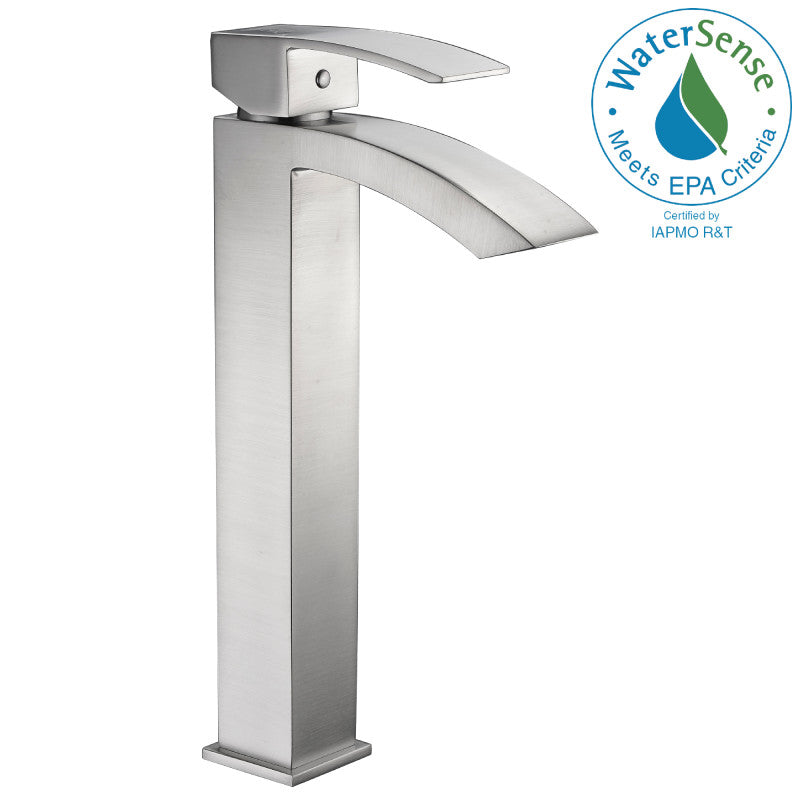 Tutti Single Hole Single-Handle Bathroom Faucet in Brushed Nickel