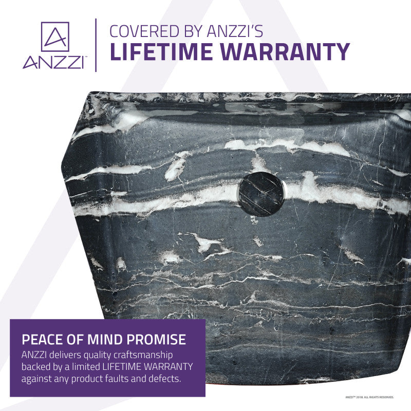 Sona Series Ceramic Vessel Sink in Marbled Adobe