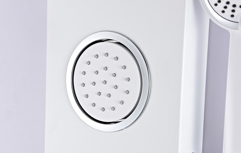 Aquifer Series 56 in. Full Body Shower Panel System with Heavy Rain Shower and Spray Wand in White