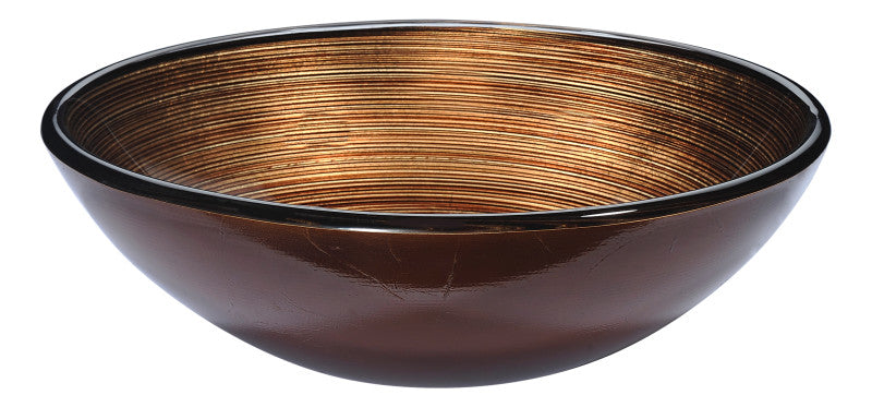 Gardena Series Deco-Glass Vessel Sink in Radial Umber