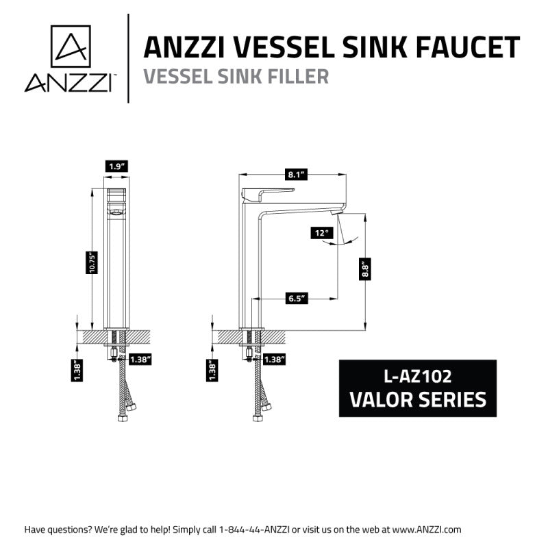 Valor Single Hole Single-Handle Bathroom Faucet in Brushed Nickel