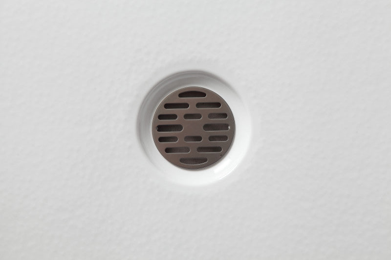 Reach Base Series 36 in. L x 48 in. W Alcove Shower Shower Pan Base with Center Drain in Glossy White Marine Acrylic