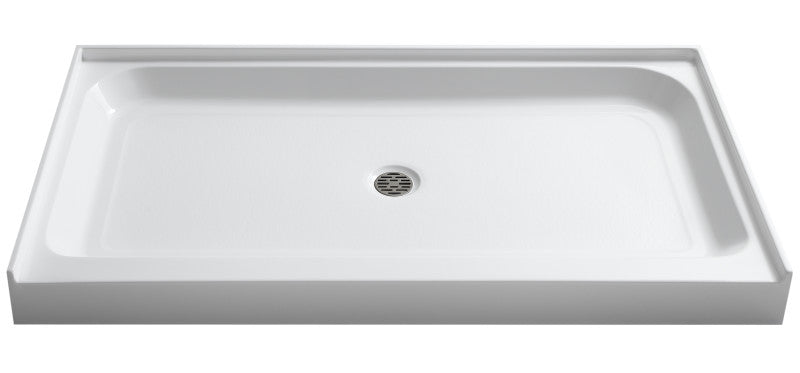 Tier 32 x 60 in. Single Threshold Shower Base in White
