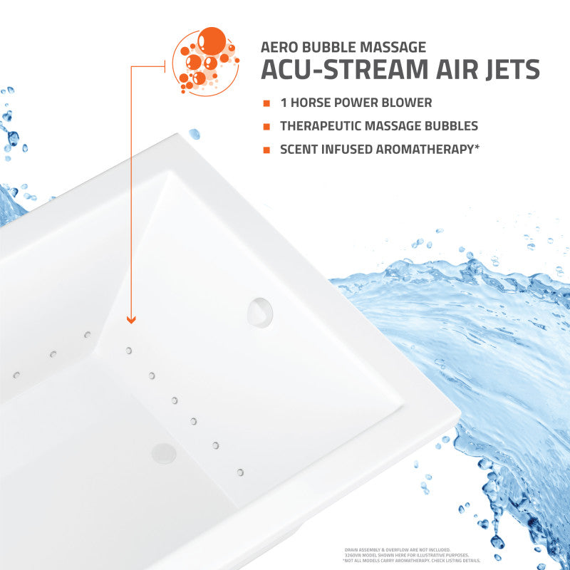 Atlantis Whirlpools Alexandria 60 x 60 Corner Air Jetted Bathtub