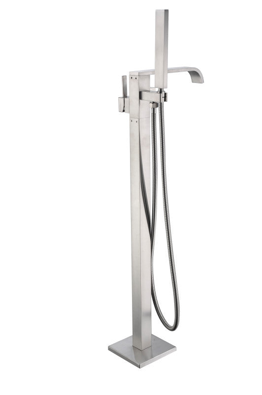 Angel 2-Handle Claw Foot Tub Faucet with Hand Shower in Brushed Nickel