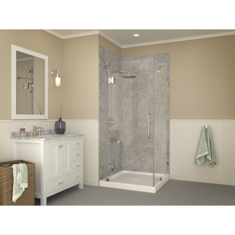 36 in. x 36 in. Double Threshold Shower Base in White