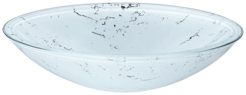 Lepea Series Vessel Sink in Marbled White