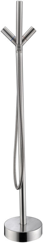 Havasu 2-Handle Claw Foot Tub Faucet with Hand Shower in Brushed Nickel